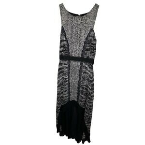 Elegant Black‎ and Gray Sleeveless Dress
